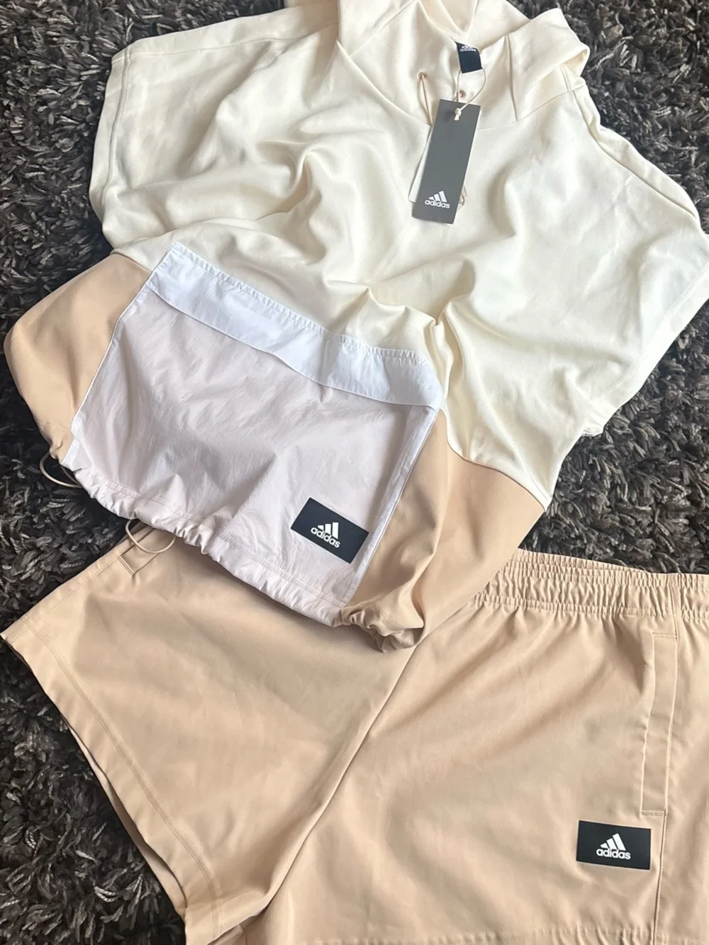 adidas Women's Athletic hooded top & shorts set